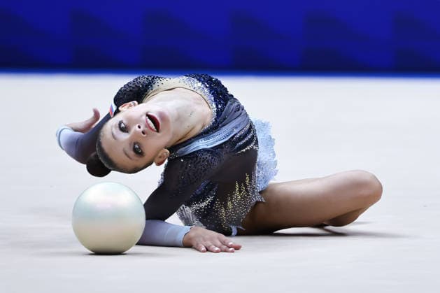 IPA86565856 - Eva KOVSHOVA (RUS) during the Rhythmic gymnastics, Rhythmische Sportgymnastik, RSG World Cup Final at the Unipol Forum, Milan, Italy, on July 10, 2026, during the Rhythmic Gymnastics - FIG World Cup 2026, Gymnastics in Assago (MI), Italy, July 10, 2026  Copyright: xValerioxOrigo IPAxSportx xx 86565856