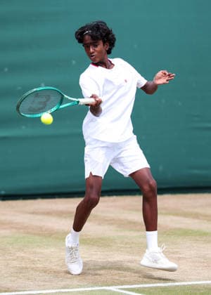 Puneeth Manohar (IND), Jungen Einzel U14, U14 Boys Singles Tennis - Wimbledon 2026 - Grand Slam ITF ATP, Tennis Herren WTA, Tennis Damen - AELTC - London - - Great Britain - 10 July 2026. *** Puneeth Manohar IND, U14 Boys Singles, U14 Boys Singles Tennis, Wimbledon 2026, Grand Slam, ITF, ATP, WTA, AELTC, London, Great Britain, July 10, 2026 Copyright: xJuergenxHasenkopfx