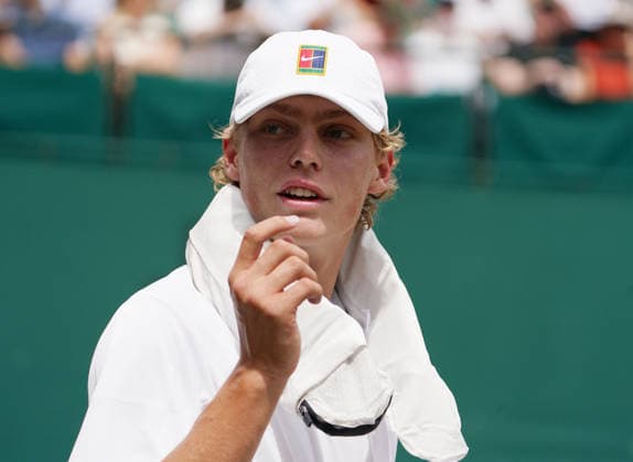 Tennis - 2026 Wimbledon Championships - Day Eleven (Week Two) - All England Lawn Tennis & Croquet Club, London - Friday 10th July 2026 Boys singles : Cruz Hewitt (AUS) v Thijs Boogaard (NED Cruz Hewitt (AUS) COLORSPORT ANDREW COWIE 