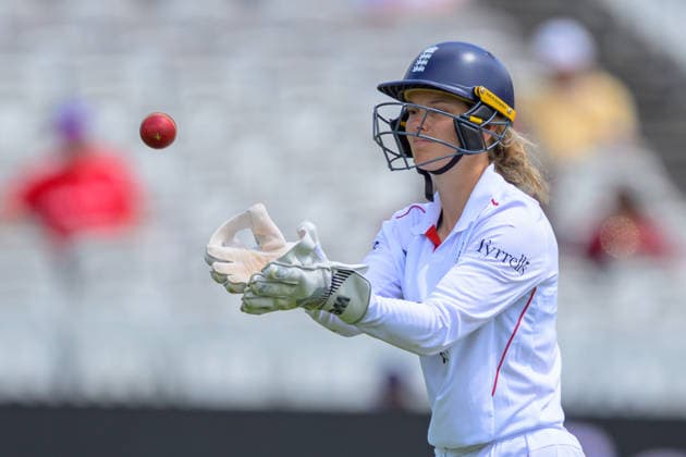 LONDON, ENGLAND JULY 10 - Amy Jones of England during Day 1 of the Rothesay Test Match game between England and India at Lord s Cricket Ground on July 10, 2026 in London , England . (Photo by Keeran Marquis Sports Press Photo)  Copyright: xKeeranxMarquis SPPx Sportspressphoto_SPR188345