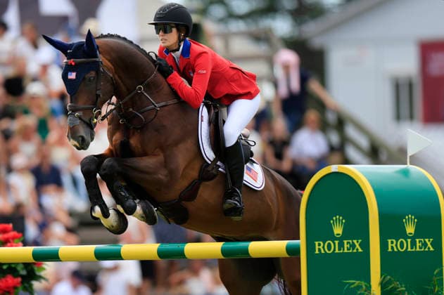 FALSTERBO, SVERIGE 20260710 Charlotte Jacobs fran USA pa hästen Playboy Jt Z under fredagens internationella hoppning, Agria Falsterbo Nations Cup, under Falsterbo horse show. FALSTERBO SVERIGE x10600x *** FALSTERBO, SWEDEN 20260710 Charlotte Jacobs from the U.S. riding Playboy Jt Z during Friday’s international show jumping competition, the Agria Falsterbo Nations Cup, at the Falsterbo Horse Show FALSTERBO SWEDEN x10600x  Copyright: xAndreasxHillergren TTx FALSTERBO HORSE SHOW 2026