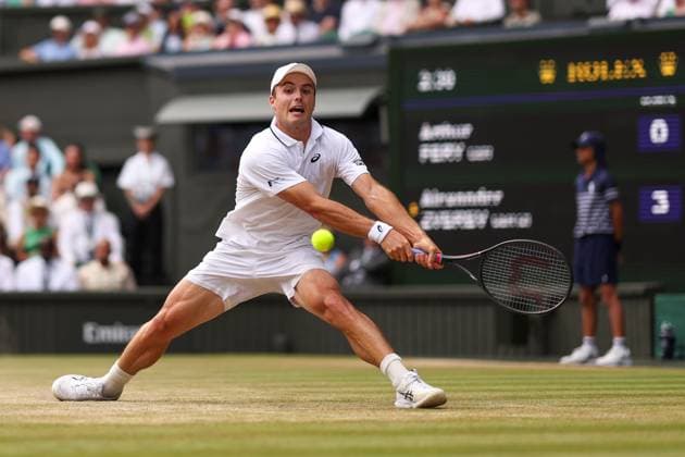 Arthur Fery during his Semi-Final match Wimbledon Tennis Championships, Day 12, The All England Lawn Tennis and Croquet Club, London, UK - 10 Jul 2026London The All England Lawn Tennis and United Kingdom  Copyright: xEllaxLing Shutterstockx 16981028bb
