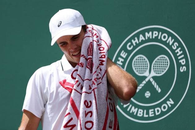 Arthur Fery during his semi final match Wimbledon Tennis Championships, Day 12, The All England Lawn Tennis and Croquet Club, London, UK - 10 Jul 2026London The All England Lawn Tennis and United Kingdom  Copyright: xKieranxMcManus Shutterstockx 16981026ac