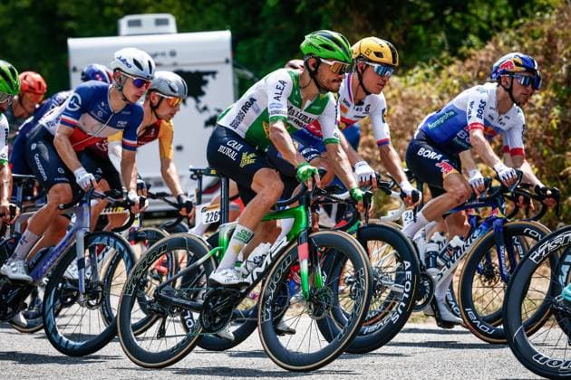 Italian Stefano Oldani of Caja Rural-Seguros RGA pictured in action during stage 7 of the 2026 Tour de France cycling race, 175km from Hagetmau to Bordeaux, on Friday 10 July 2026. The 113th edition of the Tour de France starts on Saturday 4 July in Barcelona, Spain, and will finish in Paris, France on the 26th of July. POOLxLUCAxBETTINI  x180883024x