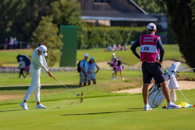 EVIAN-LES-BAINS, FRANCE - 10.07.2026: Lauren Kim (CAN) of The Amundi Evian Championship at the Evian Resort Golf Club on July 10, 2026 in Evian-les-Bains, France.