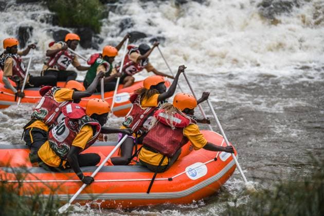 2026 World Rafting Cup in Kenya SAGANA, KENYA - JULY 10: Athletes compete on the Sagana stage of the Tana River, one of the international rafting courses, during the 2026 World Rafting Cup hosted in the town of Sagana within Kirinyaga County, north of Kenya s capital Nairobi, on July 10, 2026. The competition, running from July 5 to 12, features participation from numerous countries including Italy, Burundi, the Czech Republic, Japan, Morocco, Nigeria, and Uganda. Gerald Anderson Anadolu Sagana Kenya. Editorial use only. Please get in touch for any other usage.  Copyright: x2026xAnadoluxGeraldxAndersonx