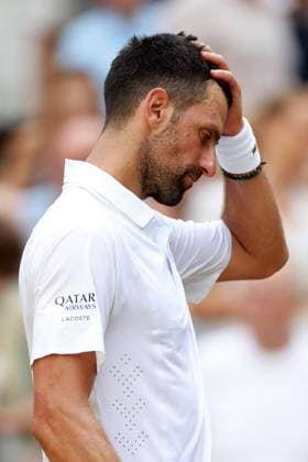 Novak Djokovic dejected during his semi final match Wimbledon Tennis Championships, Day 12, The All England Lawn Tennis and Croquet Club, London, UK - 10 Jul 2026London The All England Lawn Tennis and United Kingdom  Copyright: xJamesxMarsh Shutterstockx 16981029ek