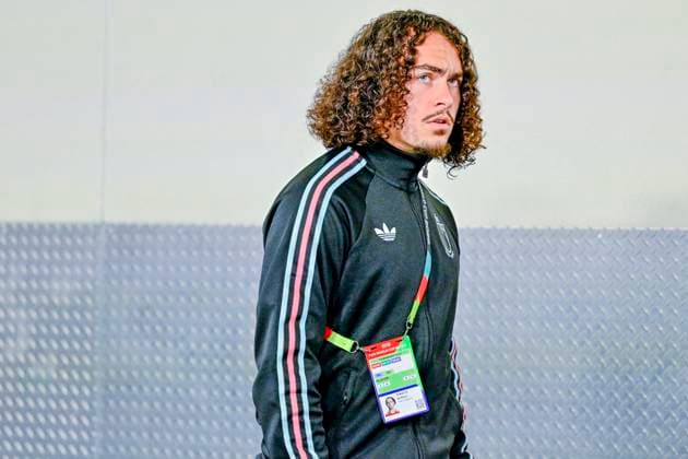 Spain vs Belgium - FIFA World Cup, WM, Weltmeisterschaft, Fussball 2026 LOS ANGELES, UNITED STATES OF AMERICA - JULY 10 : Theate Arthur defender of Belgium pictured during the FIFA World Cup 2026 round of 8 match between Spain and Belgium at the SoFi stadium on July 10, 2026 in Los Angeles, United States of America, 10 07 2026 Los Angeles United States of America  Copyright: xJanxDexMeuleneirx