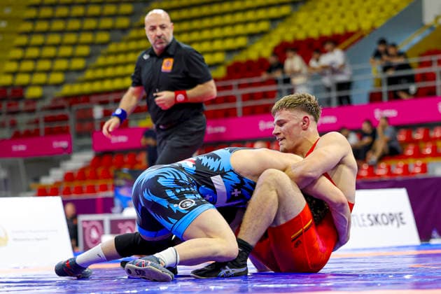 2025 U23 Wrestling World Championships 79kg FS - Iakobi Kobulashvili (GEO) df. Felix Schmitt (GER) *** 2025 U23 Wrestling World Championships, 79 kg Freestyle: Iakobi Kobulashvili (GEO) def. Felix Schmitt (GER)