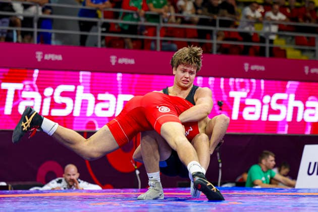 2025 U23 Wrestling World Championships 97kg FS - Tom Ulamec (GER) df. Vitalie Perciun (MDA) *** 2025 U23 Wrestling World Championships, 97kg Freestyle: Tom Ulamec (GER) defeated Vitalie Perciun (MDA)