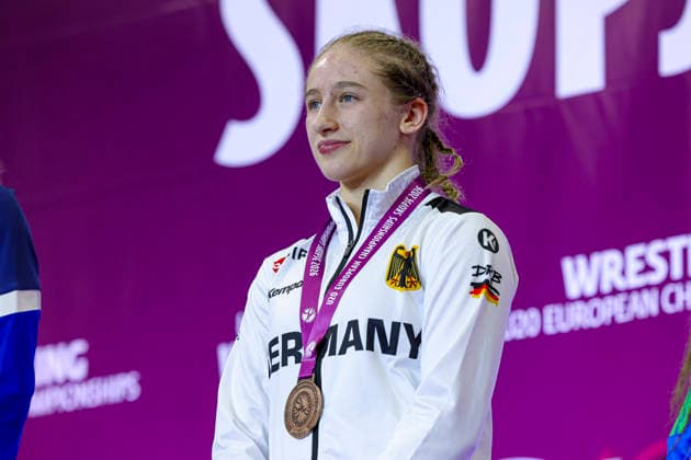 2025 U23 Wrestling World Championships Podium 53kg WW - Bronze: Fiona Sophie Gasser (GER) *** 2025 U23 Wrestling World Championships, 53kg WW, Bronze Medal: Fiona Sophie Gasser (GER)