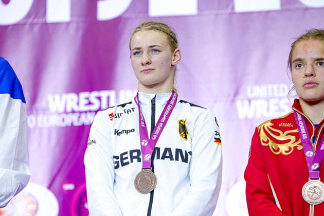 2025 U23 Wrestling World Championships Podium 62kg WW - Bronze: Leonie Steigert (GER) *** 2025 U23 Wrestling World Championships, 62kg WW, Bronze Medal: Leonie Steigert (GER)