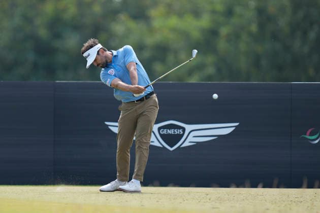 NORTH BERWICK, SCOTLAND - JULY 10: David Ravetto plays from the third tee during Round 2 of the Genesis Scottish Open at the Renaissance Club, North Berwick on July 10, 2026 in North Berwick, Scotland Genesis Scottish Open Round 2