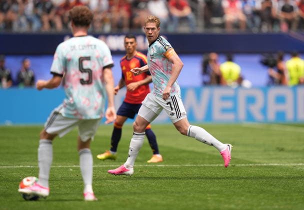 FIFA World Cup, WM, Weltmeisterschaft, Fussball 2026 quarterfinals - Spain vs Belgium Kevin De Bruyne of Belgium in action during the FIFA World Cup 2026 quarterfinals match Spain against Belgium, in Los Angeles, USA, 10 July 2026. INGLEWOOD United States  Copyright: xSCOTTxSTRAZZANTEx