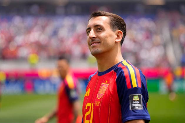 July 10, 2026, Inglewood, California, United States: Mikel Oyarzabal of Spain looks on during the FIFA World Cup, WM, Weltmeisterschaft, Fussball 2026 Quarter Final match between Spain and Belgium at Los Angeles Stadium on July 10, 2026 in Inglewood, California. Inglewood United States - ZUMAa181 20260710_zaa_a181_003 Copyright: xJosexBretonx