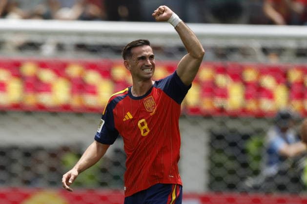 FIFA World Cup, WM, Weltmeisterschaft, Fussball 2026 quarterfinals - Spain vs Belgium Fabian Ruiz of Spain celebrates after scoring the 1-0 goal during the FIFA World Cup 2026 quarterfinals match Spain against Belgium, in Los Angeles, USA, 10 July 2026. INGLEWOOD United States  Copyright: xCHRISTOPHERxTORRESx