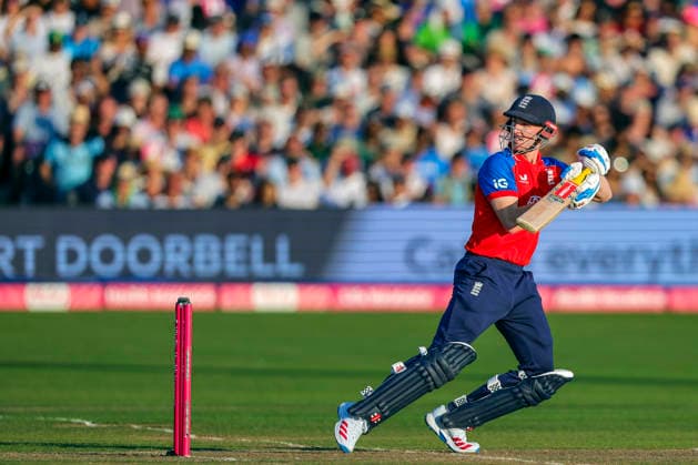 England vs India, 4th T20I Bristol England , Jul 09 (ANI): England s skipper Harry Brook plays a shot during the 4th T20I against India, at County Ground in Bristol on Thursday. Bristol England Copyright: xANIx ANI_20260709042