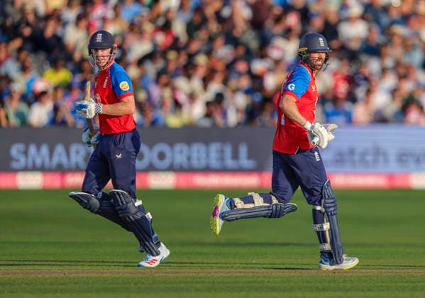 England vs India, 4th T20I Bristol England , Jul 09 (ANI): England s Philip Salt and skipper Harry Brook run between wickets during the 4th T20I against India, at County Ground in Bristol on Thursday. Bristol England Copyright: xANIx ANI_20260709044