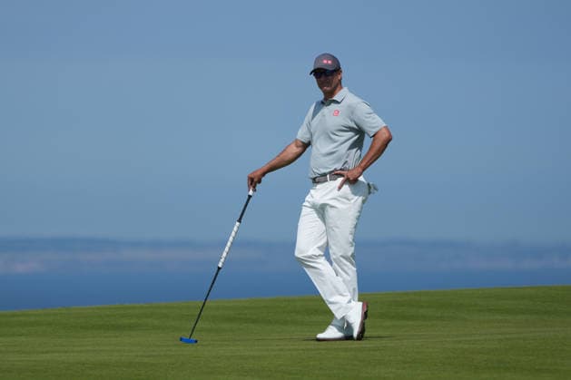 RECORD DATE NOT STATED 10th July 2026; The Renaissance Club, North Berwick, East Lothian, Scotland: Genesis Scottish Open Golf, Day Two; Adam Scott on the 5th green in sunny conditions during the second round of the Genesis Scottish Open AlecxBrown
