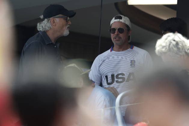 FIFA World Cup, WM, Weltmeisterschaft, Fussball 2026 quarterfinals - Spain vs Belgium US actor Brad Pitt during the FIFA World Cup 2026 quarterfinals match Spain against Belgium, in Los Angeles, USA, 10 July 2026. INGLEWOOD United States  Copyright: xCHRISTOPHERxTORRESx
