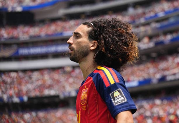 Marc Cucurella (Spain) during Spain and Belgium, Quarter final FIFA World Cup, WM, Weltmeisterschaft, Fussball 2026, Los Angeles Stadium, Los Angeles, USA on July 10, 2026. Thor Wegner DeFodi Images. (Photo by DeFodi Images) - *** Marc Cucurella of Spain during the Spain vs. Belgium quarterfinal match at the 2026 FIFA World Cup, Los Angeles Stadium, Los Angeles, USA, on July 10, 2026. Photo by Thor Wegner, DeFodi Images