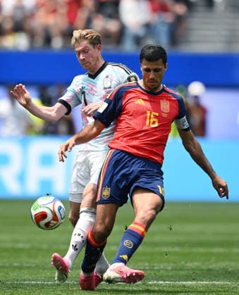 Mg Los Angeles (Stati Uniti) 10 07 2026 - Mondiali di Calcio 2026 Spagna-Belgio foto Matteo Gribaudi Image nella foto: Kevin De Bruyne-Rodri 
