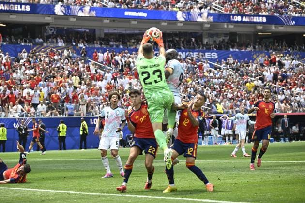 Spain vs Belgium - FIFA World Cup, WM, Weltmeisterschaft, Fussball 2026 LOS ANGELES, UNITED STATES OF AMERICA - JULY 10 : pictured during the FIFA World Cup 2026 round of 8 match between Spain and Belgium at the SoFi stadium on July 10, 2026 in Los Angeles, United States of America, 10 07 2026 Los Angeles United States of America  Copyright: xNicoxVereeckenx