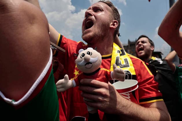 July 10, 2026, Mexico City, Cdmx, Mexico: The Spanish national team, Nationalteam beat Belgium 2oÃ¢1 in a thrilling match the Spaniards scored the winning goal just minutes before the final whistle. Fans from both nationsoÃ¢some Spanish, others BelgianoÃ¢gathered at the Fan Festival to watch the game alongside compatriots. They were joined by Mexicans in costume, including a Merlin the Duck figure, who cheered on the visiting fans as everyone shouted together for the goals, Spain s advancement to the next round, and the unfortunate defeat that ended Belgium s run in the 2026 FIFA World Cup, WM, Weltmeisterschaft, Fussball Mexico City Mexico  - ZUMAp204 20260710_zip_p204_006 Copyright: xJosuexPerezx Spain Defeats Belgium In The World Cup..  - ZUMA0861 0861303940st Copyright: xIMAGO JosuexPerezx