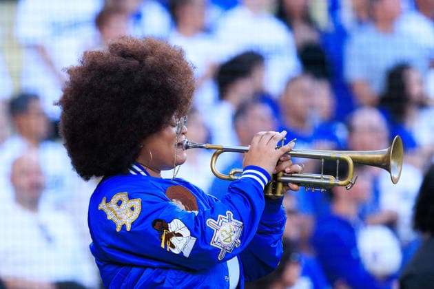 July 10, 2026, Los Angeles, California, USA: Tatiana Tate performs the national anthem prior to a a regular season MLB, Baseball Herren, USA game between the Los Angeles Dodgers and the Arizona Diamondbacks on Friday July 10, 2026 at Dodger Stadium in Los Angeles, California. Dodgers lose to Diamondbacks, 3-9. JAVIER ROJAS PI Los Angeles USA - ZUMAp124 20260710_zaa_p124_002 Copyright: xJavierxRojasx