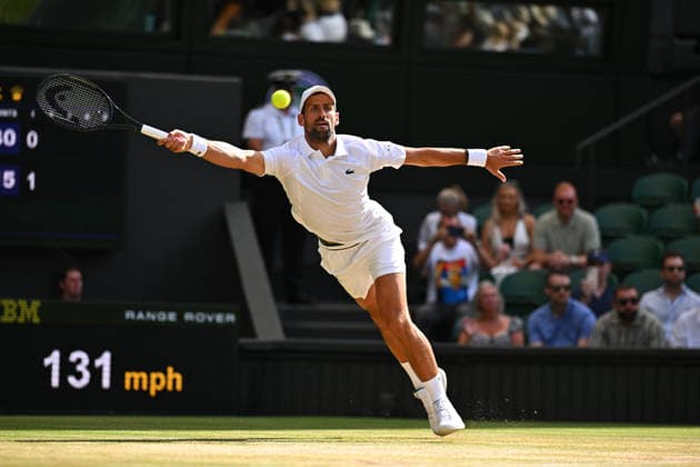 2026 Wimbledon - Semi-Final - Novak Djokovic Novak Djokovic (SRB) during his semi final match at the 2026 Wimbledon Championships at the AELTC in London, Great Britain, on July 10, 2026. Photo by Corinne Dubreuil ABACAPRESS.COM LONDON United Kingdom  Copyright: xDubreuilxCorinne ABACAx