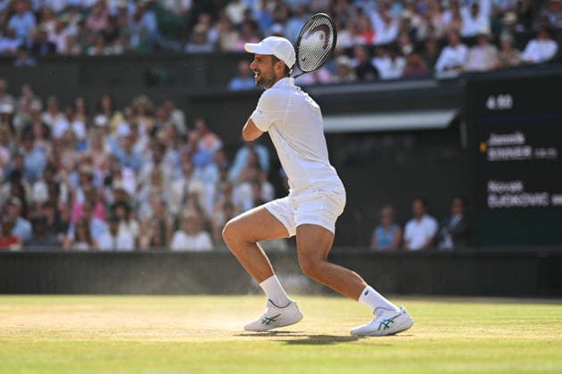 2026 Wimbledon - Semi-Final - Novak Djokovic Novak Djokovic (SRB) during his semi final match at the 2026 Wimbledon Championships at the AELTC in London, Great Britain, on July 10, 2026. Photo by Corinne Dubreuil ABACAPRESS.COM LONDON United Kingdom  Copyright: xDubreuilxCorinne ABACAx