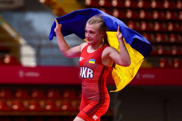Ringen, U20 EM in Skopje U20 European Championships 53kg WW - Anastasiia Polska (UKR) *** U20 European Championships, 53 kg Open Weight, Anastasiia Polska, UKR Copyright: xJakexKirkmanx xUnitedxWorldxWrestlingx Jake Kirkman United World Wrestling
