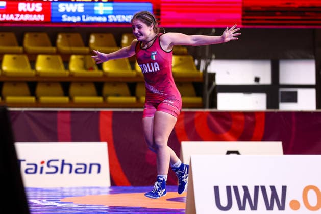 Ringen, U20 EM in Skopje U20 European Championships 53kg WW - Naomi Liuzzi (ITA) *** U20 European Championships, 53 kg Open Weight: Naomi Liuzzi (ITA) Copyright: xJakexKirkmanx xUnitedxWorldxWresx Jake Kirkman United World Wres