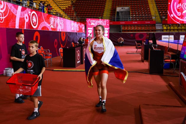 Ringen, U20 EM in Skopje U20 European Championships 65kg WW - Margarita Salnazarian (RUS) *** U20 European Championships, 65 kg Open Weight, Margarita Salnazarian (RUS) Copyright: xJakexKirkmanx xUnitedxWorldxWresx Jake Kirkman United World Wres