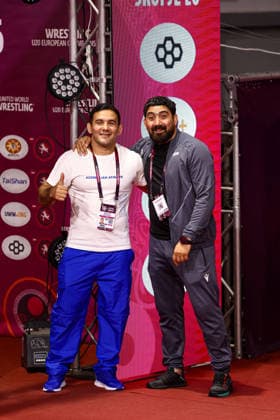 Ringen, U20 EM in Skopje U20 European Championships Azerbaijan coach *** U-20 European Championships Azerbaijan Coach Copyright: xJakexKirkmanx xUnitedxWorldxWresx Jake Kirkman United World Wres