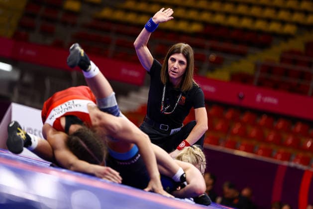 Ringen, U20 EM in Skopje U20 European Championships Referee *** U20 European Championships Referee Copyright: xJakexKirkmanx xUnitedxWorldxWrestlingx Jake Kirkman United World Wrestling