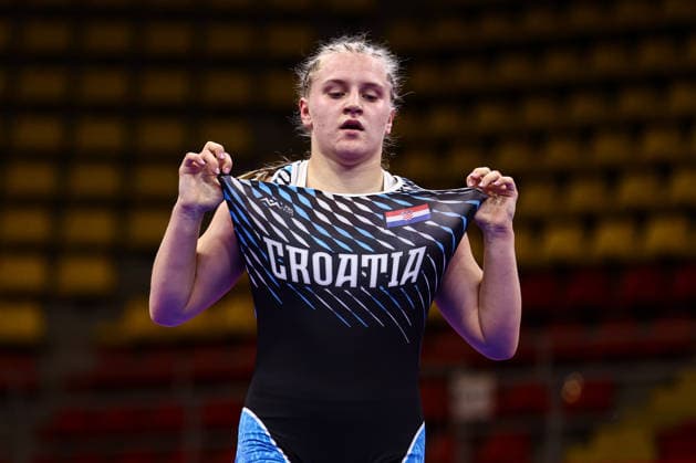 Ringen, U20 EM in Skopje U20 European Championships 72kg WW - Veronika Vilk (CRO) *** U20 European Championships, 72 kg Open Weight, Veronika Vilk (CRO) Copyright: xJakexKirkmanx xUnitedxWorldxWresx Jake Kirkman United World Wres