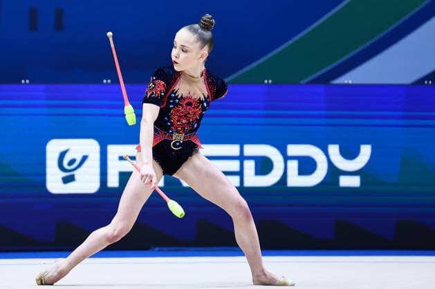 OTHER - Gymnastics - Rhythmic gymnastics, Rhythmische Sportgymnastik, RSG - 2026 FIG World Cup Photo by IPA ABACAPRESS.COM86591995 - NIKOLOVA Stiliana (BUL) during the Rhythmic Gymnastics World Cup Final at the Unipol Forum, Milan, Italy, on July 11, 2026, during the Rhythmic Gymnastics - FIG World Cup 2026, Gymnastics in Assago (MI), Italy, July 11, 2026 Assago (MI) Italy  Copyright: xIPAxSport ABACAx
