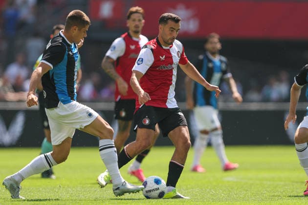 2026-07-11 Feyenoord v Club Brugge - Pre Season Friendly ROTTERDAM, NETHERLANDS - JULY 11: Charles Vanhoutte of Feyenoord runs with the ball during the Pre Season Friendly match between Feyenoord and Club Brugge at Stadion Feijenoord on July 11, 2026 in Rotterdam, Netherlands. Rotterdam Stadion Feijenoord Netherlands Content not available for redistribution in The Netherlands directly or indirectly through any third parties. Copyright: xHansxvanxderxValkx