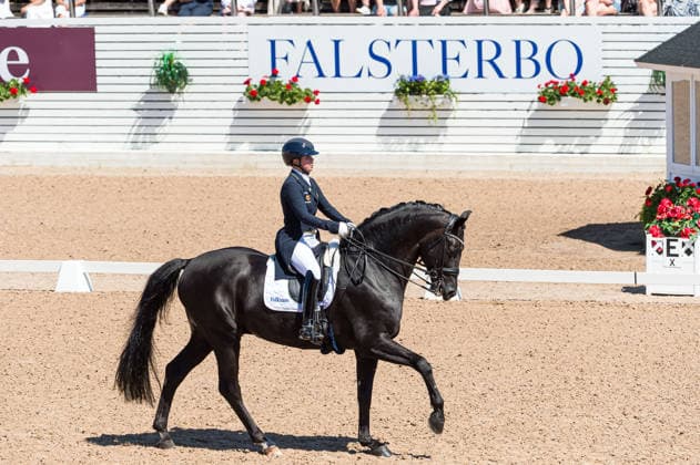 260711 Therese Nilshagen of Sweden with horse Navarro competes in FEI Dressage Nations Cup Grand Prix during the Falsterbo Horse Show on July 11, 2026 in Falsterbo. Photo: Christian Örnberg BILDBYRAN COP 166 CO0710 ridsport equestrian falsterbo horse show ridsportlaget bbeng fei dressage nations cup grand prixsverige sweden *** July 11, 2026: Therese Nilshagen of Sweden, riding Navarro, competes in the FEI Dressage Nations Cup Grand Prix during the Falsterbo Horse Show on July 11, 2026 in Falsterbo. Photo by Christian Örnberg, BILDBYRAN COP 166 CO0710 equestrian sports Falsterbo Horse Show Ridsportlaget BBENG FEI Dressage Nations Cup Grand Prix Sweden  Copyright: CHRISTIANxÖRNBERG BB260711CO056