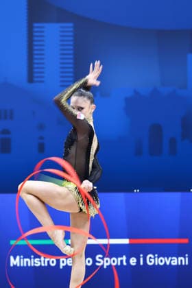 IPA86593116 - Arina KOVSHOVA (RUS) during the Rhythmic gymnastics, Rhythmische Sportgymnastik, RSG World Cup Final at the Unipol Forum, Milan, Italy, on July 11, 2026, during the Rhythmic Gymnastics - FIG World Cup 2026, Gymnastics in Assago (MI), Italy, July 11, 2026  Copyright: xValerioxOrigo IPAxSportx xx 86593116