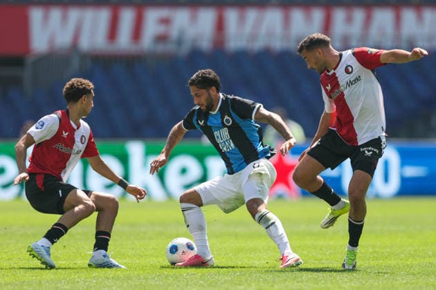 2026-07-11 Feyenoord v Club Brugge - Pre Season Friendly ROTTERDAM, NETHERLANDS - JULY 11: Ludovit Reis of Club Brugge in action during the Pre Season Friendly match between Feyenoord and Club Brugge at Stadion Feijenoord on July 11, 2026 in Rotterdam, Netherlands. Rotterdam Stadion Feijenoord Netherlands Content not available for redistribution in The Netherlands directly or indirectly through any third parties. Copyright: xHansxvanxderxValkx