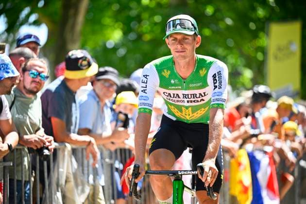 Tour de France 2026 Stage 8 BERGERAC, FRANCE - JULY 11 : Otruba Jakub (CZE) of Caja Rural - Seguros RGA before the start of the race during stage 8 of the 113rd edition of Tour de France an UCI World Tour 2.UWT cycling road race stage for Men Elite of 182 km with start in Perigueux and finish in Bergerac on July 11, 2026 in Bergerac, France, 11 07 2026 Bergerac France  Copyright: xTomasxSiskx