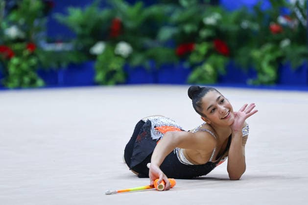OTHER - Gymnastics - Rhythmic gymnastics, Rhythmische Sportgymnastik, RSG - 2026 FIG World Cup Photo by IPA ABACAPRESS.COM86593108 - Sofia RAFFAELI (ITA) during the Rhythmic Gymnastics World Cup Final at the Unipol Forum, Milan, Italy, on July 11, 2026, during the Rhythmic Gymnastics - FIG World Cup 2026, held in Assago (MI), Italy, on July 11, 2026 Assago (MI) Italy  Copyright: xIPAxSport ABACAx
