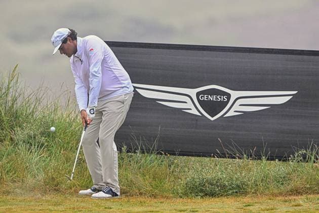 Scottish Open Day Three Eugenio Chacarra plays his third shot out the rough on hole 4 on Day Three of the Genesis Scottish Open 2026 at The Renaissance Club, North Berwick 11 07 2026 UK Newspapers OUT Copyright: xJamiexJohnstonx FIL-23616-0009