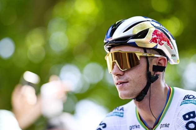 Belgian Remco Evenepoel of Red Bull-BORA-hansgrohe pictured at the start of stage 8 of the 2026 Tour de France cycling race, a stage of 182km from Perigueux to Bergerac, on Saturday 11 July 2026. The 113th edition of the Tour de France starts on Saturday 4 July in Barcelona, Spain, and will finish in Paris, France on the 26th of July. JASPERxJACOBS  x180926495x