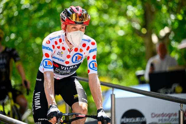 Tour de France 2026 Stage 8 BERGERAC, FRANCE - JULY 11 : Vingegaard Jonas (DEN) of Team Visma Lease a Bike before the start of the race during stage 8 of the 113rd edition of Tour de France an UCI World Tour 2.UWT cycling road race stage for Men Elite of 182 km with start in Perigueux and finish in Bergerac on July 11, 2026 in Bergerac, France, 11 07 2026 Bergerac France  Copyright: xTomasxSiskx