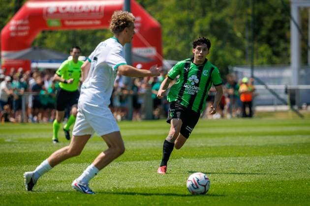 Cercle s Heriberto Jurado pictured in action during a friendly soccer game between first division soccer team Cercle Brugge and Lommel SK, on Saturday 11 July 2026 in Brugge, in preparation of the upcoming 2026-2027 Belgian first division soccer season. KURTxDESPLENTER  x180929302x