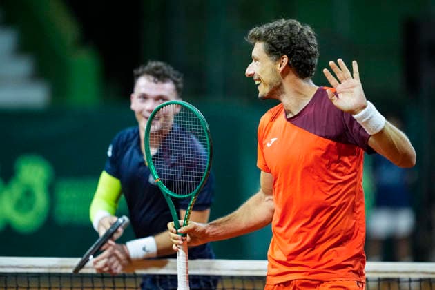July 11, 2026, Huelva, Huelva, SPAIN: Pablo Carreno and Inaki Montes gestures during their menÃ¢â‚¬â ¢s singles tennis match 101 Edition of Copa del Rey second SemiFinals at Real Club Recreativo de Tennis on July 10, 2026, in Huelva, Spain. Pablo Carreno V Inaki Montes - 101 Edition Copa Del Rey - Second SemiFinals  - ZUMAa181 20260711_zaa_a181_003 Copyright: xJoaquinxCorcherox