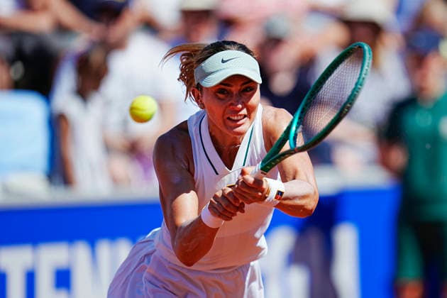 BASTAD, SWEDEN 20260711 Simona Waltert, Switzerland, closest to the camera against Paula Badosa, Spain, during Saturday s final in the women s singles at the Nordea Open tennis tournament in Bastad. BASTAD SWEDEN x9200x *** BASTAD, SWEDEN, July 11, 2026 Simona Waltert of Switzerland, closest to the camera, faces Paula Badosa of Spain during Saturday’s women’s singles final at the Nordea Open tennis tournament in Bastad BASTAD, SWEDEN x9200x  Copyright: xBjörnxLarssonxRosvall TT TTx NORDEA OPEN 2026